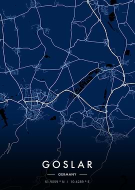 Goslar City Map Blueprint