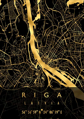 RIGA MAP LATVIA