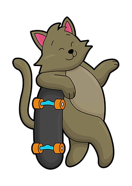 Cat Skater Skateboard