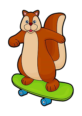 Squirrel Skater Skateboard