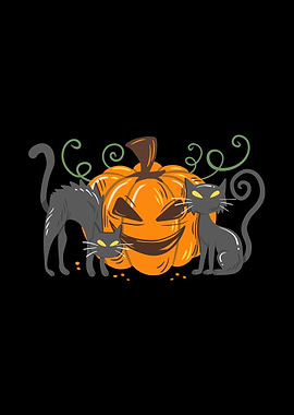 Halloween Cats Pumpkin