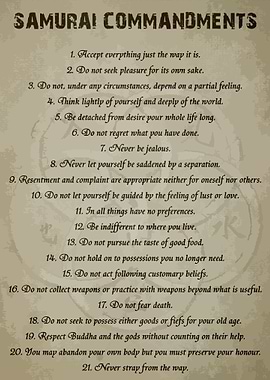 SAMURAI COMMANDMENTS