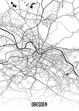 Dresden white map