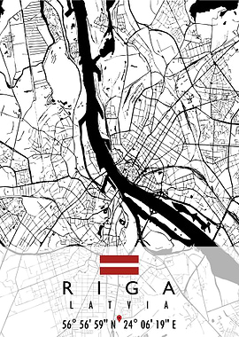 RIGA MAP LATVIA