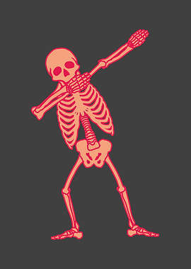 Dabbing Skeleton Funny