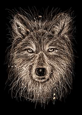 wolf scribbles