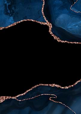 Navy Rose Gold Agate Tex04