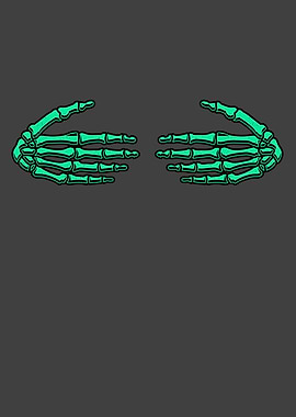 Skeleton Hands Bra Funny