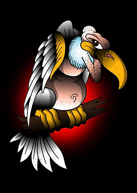 vulture tattoo old school