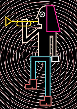 Trumpet Sound Neon Art