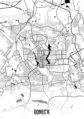 Doneck white map