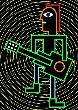 Guitar Neon Music Art