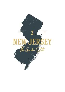 New Jersey State Map USA