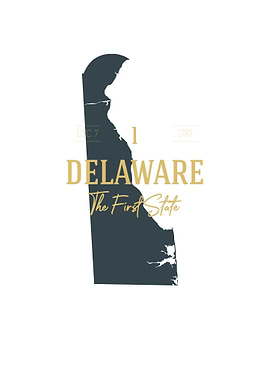 Delaware State Map USA