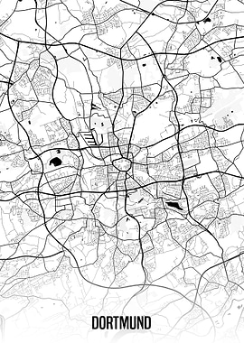 Dortmund white map
