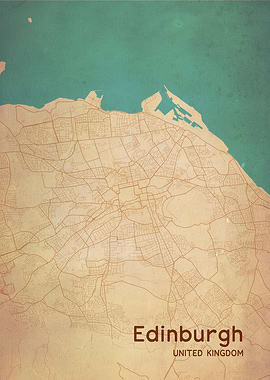 Edinburgh City Map UK