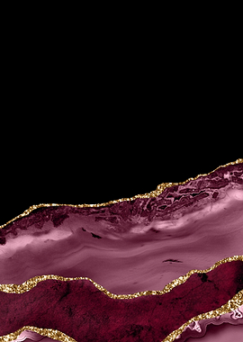 Burgundy Gold Agate Tex 17