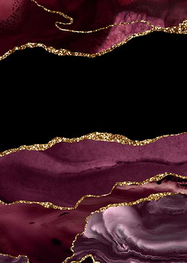 Burgundy Gold Agate Tex 16