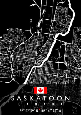 SASKATOON MAP CANADA
