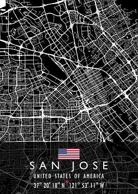 SAN JOSE MAP USA