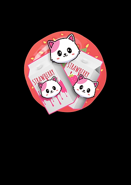 Kawaii Japanese Cat Milk