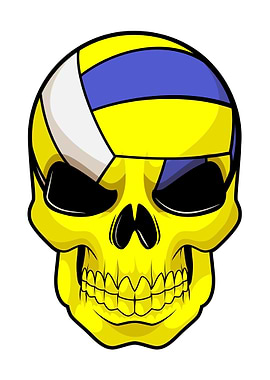 Skull Volleyball Sports