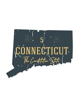 Connecticut State Map USA