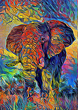 Elephant Colorful