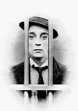 Buster Keaton behind bars
