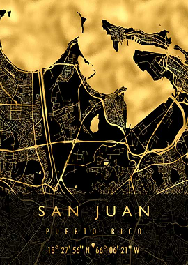 SAN JUAN MAP PUERTO RICO