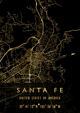 SANTA FE MAP USA