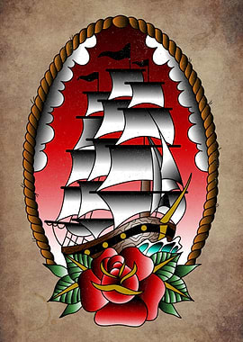 ship old school tattoo