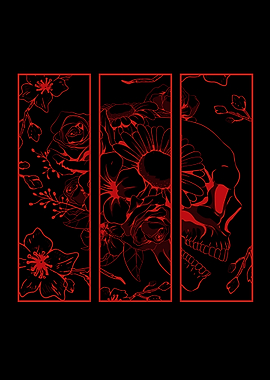 Skull Flowers Aesthetic