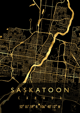 SASKATOON MAP CANADA
