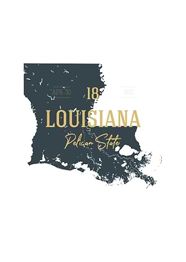 Louisiana State Map USA