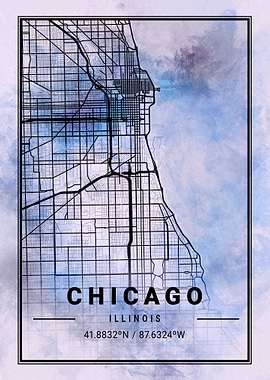 Chicago City Map USA