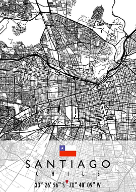 SANTIAGO MAP CHILE