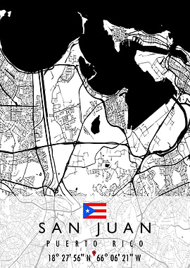 SAN JUAN MAP PUERTO RICO