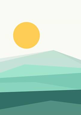 sunrise on green mountain