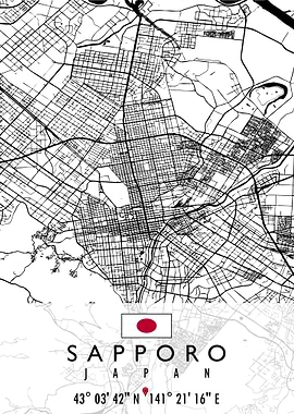 SAPPORO MAP JAPAN