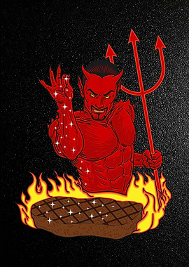 Devil Barbecue in hell