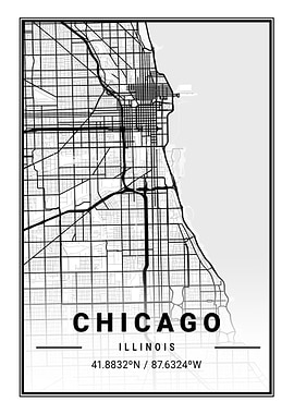 Chicago City Map USA