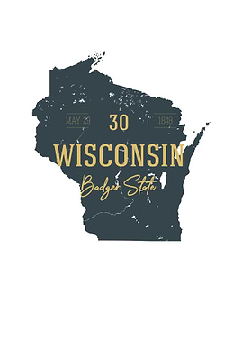 Wisconsin State Map USA