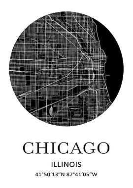 Chicago City Map USA