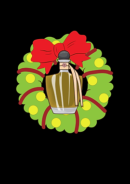 Bourbon Christmas Wreath