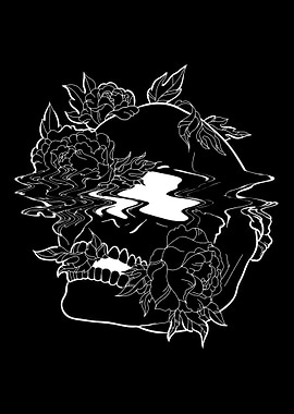 Skull Flowers Aesthetic