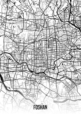 Foshan white map