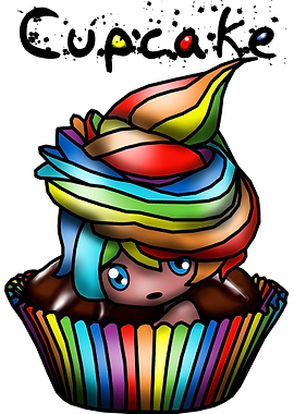 Chibi Food Cupcake