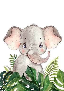 Cute Elephant Baby Animal