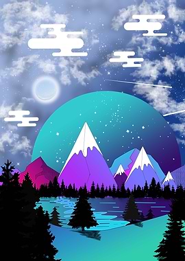 Purple mountain Range